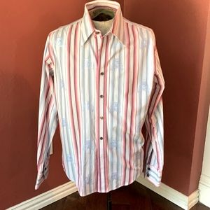 Embroidered Men’s XL 7 Diamonds dress shirt